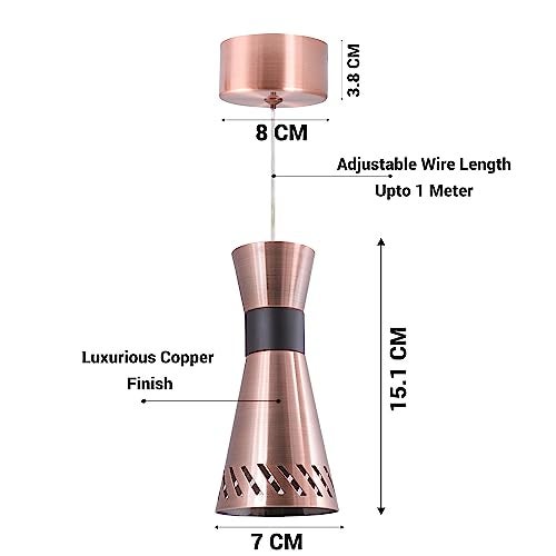 FILLISKA® Luxurious Hanging/Pendant Light (9 Watt Black & Copper) - Image 3
