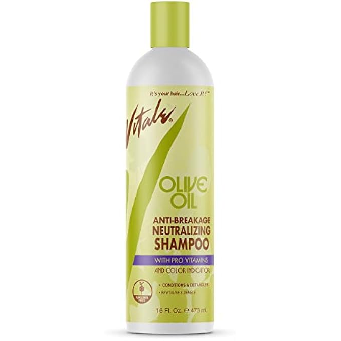 Vitale Vitale olive oil anti breakage neutralizing shampoo 16 fluid ounce, Green, 16 Fl Ounce