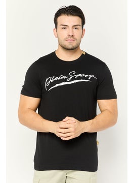 Plein Sport Men Sportswear Fit Short Sleeve Outdoor T-Shirt, Black  - Image 1