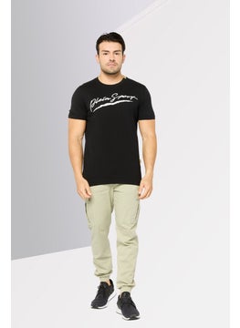 Plein Sport Men Sportswear Fit Short Sleeve Outdoor T-Shirt, Black  - Image 2