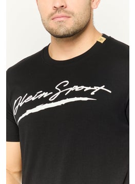 Plein Sport Men Sportswear Fit Short Sleeve Outdoor T-Shirt, Black  - Image 3