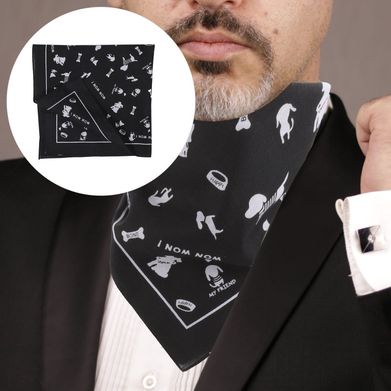 Bandana Handkerchief Dog Bone Bandana Multi-purpose Headband Fashionable Bandana for Men - Image 4