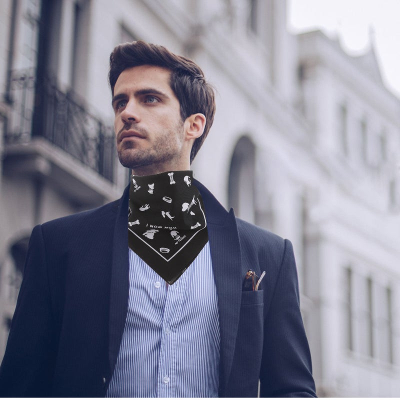 Bandana Handkerchief Dog Bone Bandana Multi-purpose Headband Fashionable Bandana for Men - Image 3