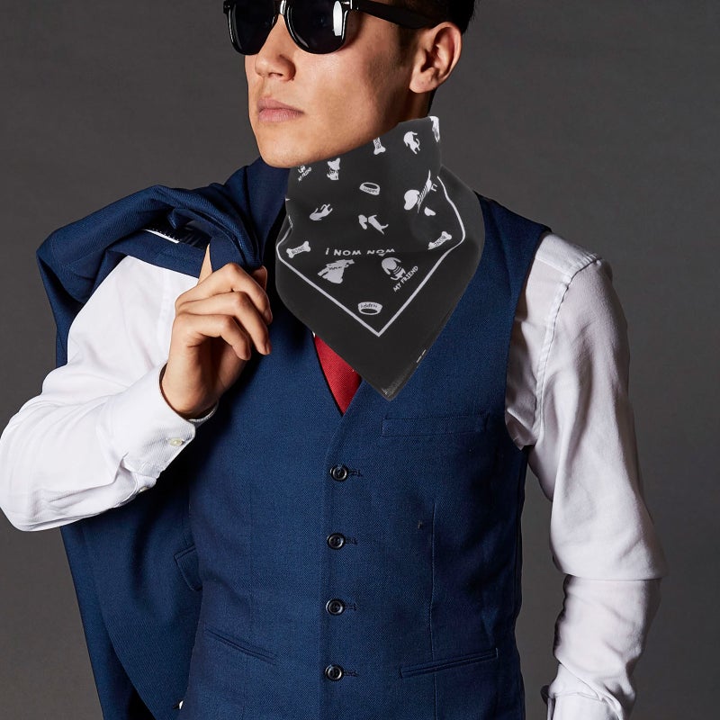 Bandana Handkerchief Dog Bone Bandana Multi-purpose Headband Fashionable Bandana for Men - Image 1