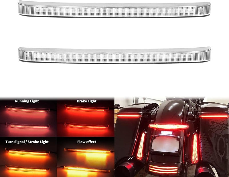 HDBUBALUS أضواء الفرامل الخلفية LED لحقيبة الدراجة النارية HDBUBALUS وإشارات الانعطاف لموديلات هارلي تورينغ 2014-2023 - Image 1