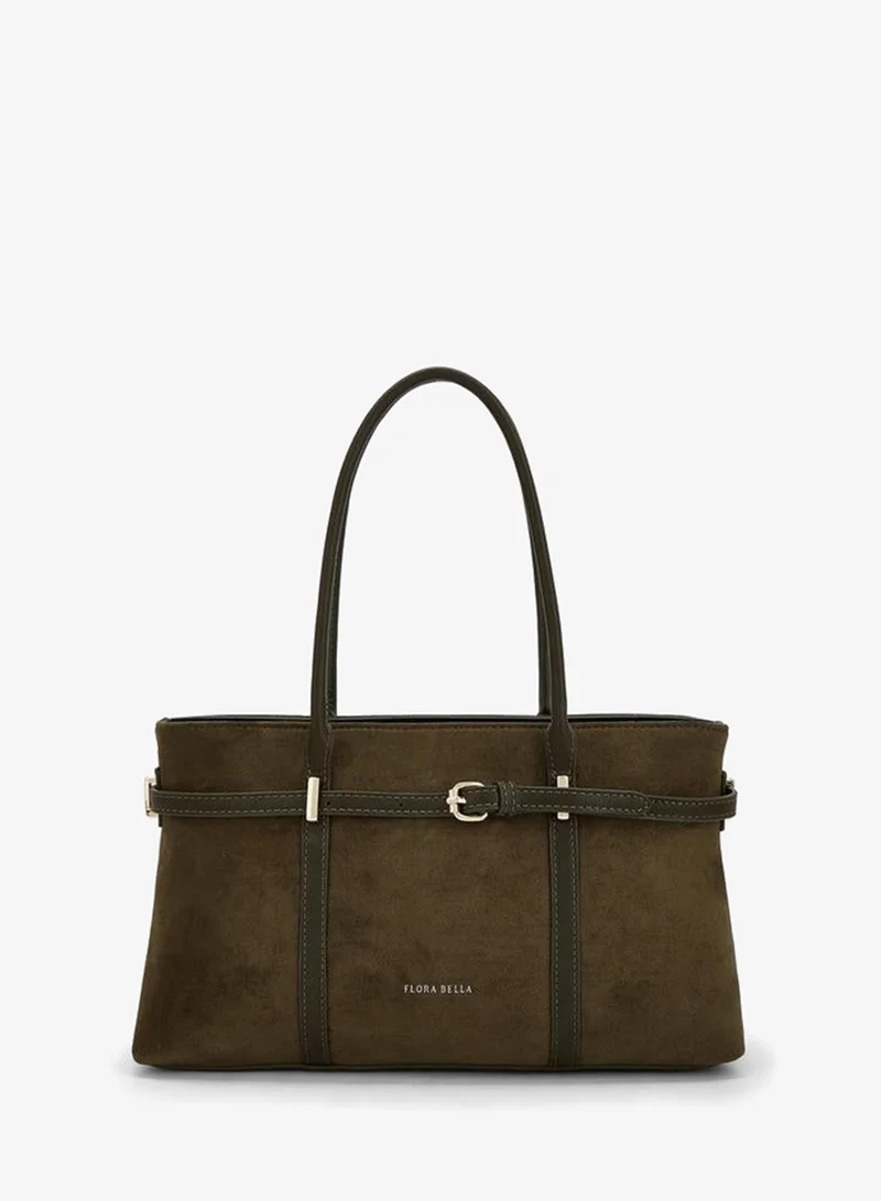 Textured Tote Bag With Zip Closure