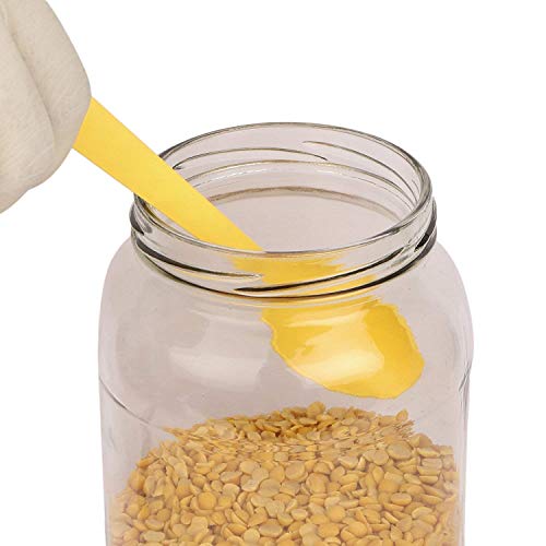 BRUSHFINCH Glass Jar with Air Tight Gold Lid for Kitchen Dry Masala Storage Jar,Honey Container,Spice Masala Jar,Glass,Visible Glass Bottle for Kitchen Storage - 1000ml, 6pc, Clear. - Image 2