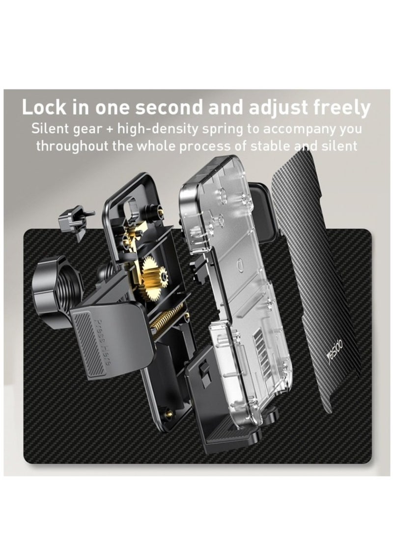 Yesido C172 Suction Cup Type Bending Arm Car Phone Holder (Black) - Image 4