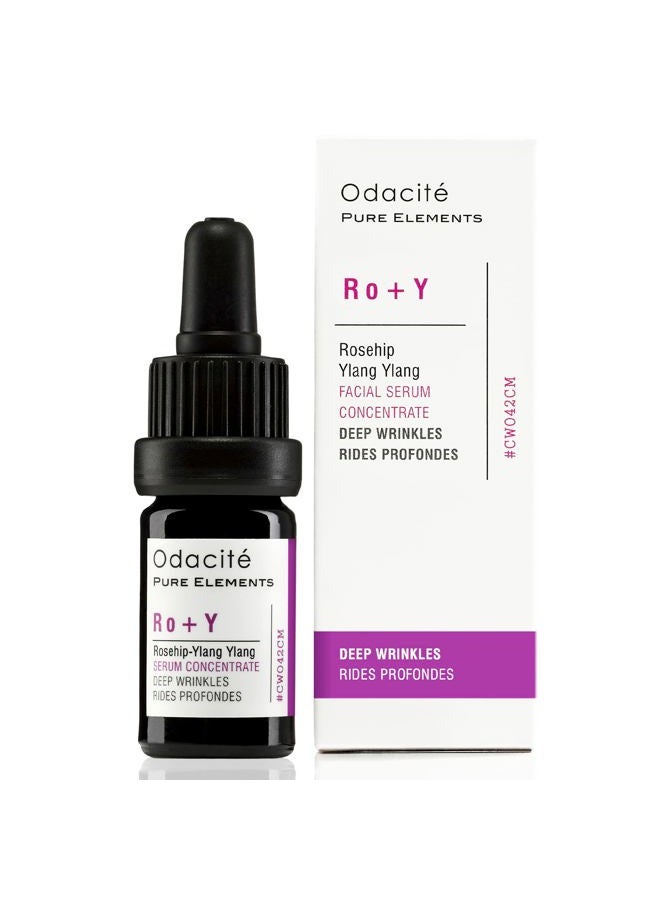 Odacite Odacité Anti Aging Serum Concentrate with Rosehip + Ylang-Ylang - Lightweight Facial Serum For Mature Skin, Fine Lines, Nourishes for Look of Plump, Youthful Skin - 0.17 Fl. Oz - Image 1