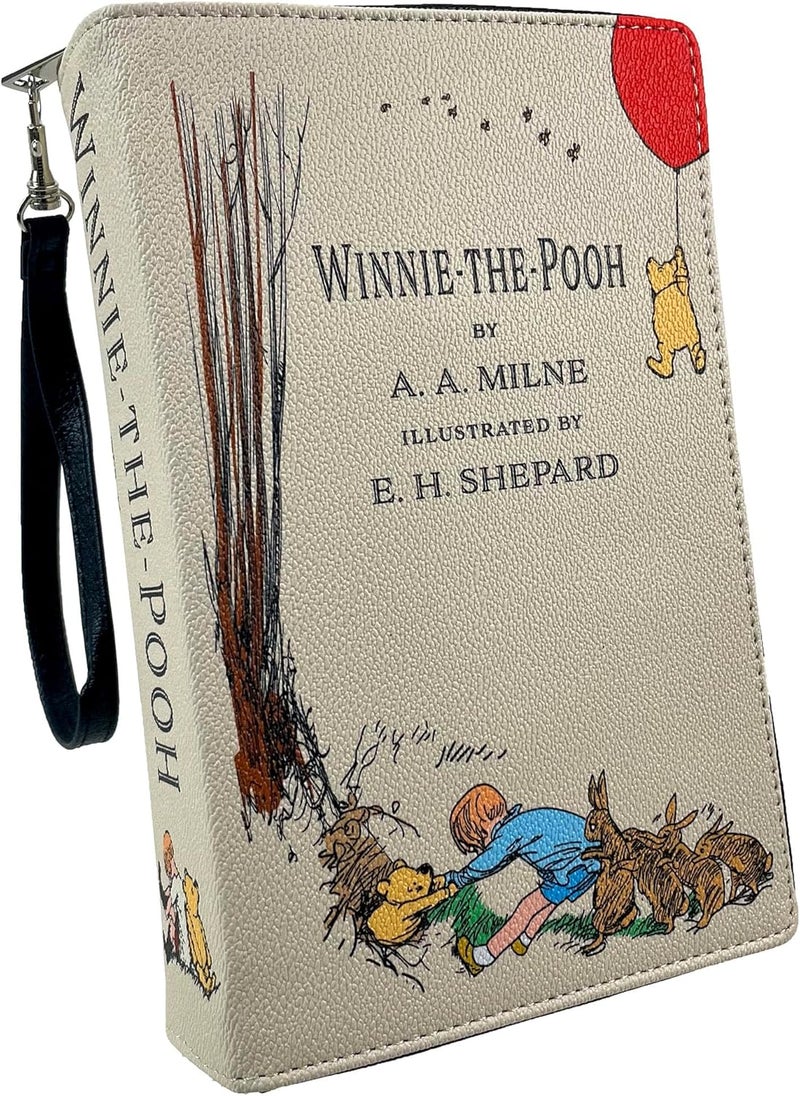Things2Die4 Beige Vinyl Storybook-Inspired Novelty Handbag Clutch Purse Crossbody Bag - Image 1