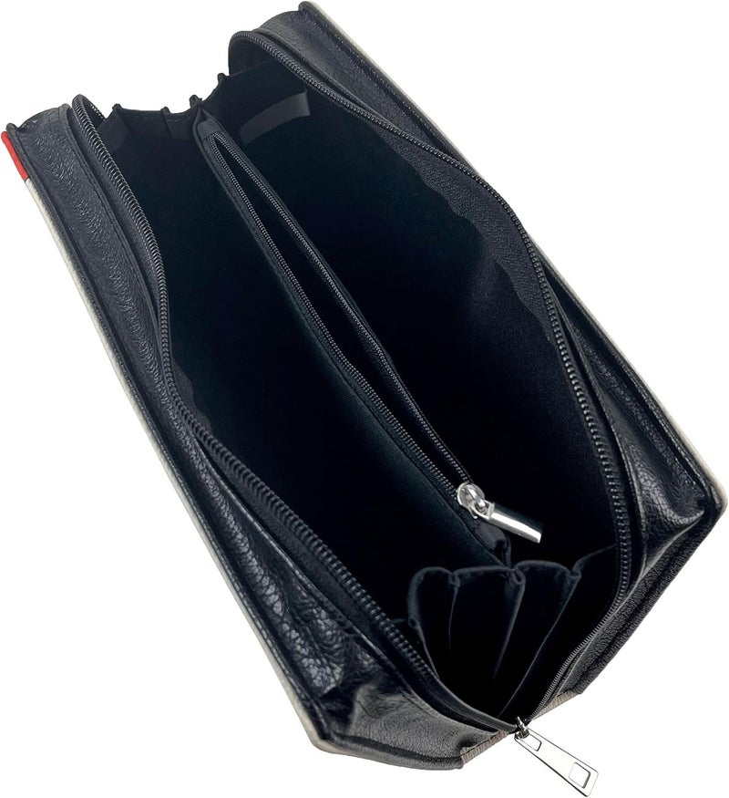 Things2Die4 Beige Vinyl Storybook-Inspired Novelty Handbag Clutch Purse Crossbody Bag - Image 4