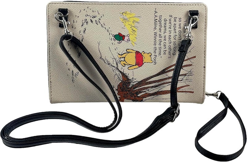 Things2Die4 Beige Vinyl Storybook-Inspired Novelty Handbag Clutch Purse Crossbody Bag - Image 2