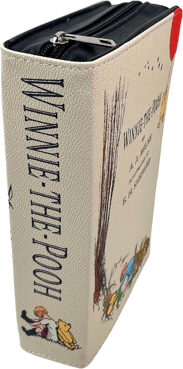 Things2Die4 Beige Vinyl Storybook-Inspired Novelty Handbag Clutch Purse Crossbody Bag - Image 5