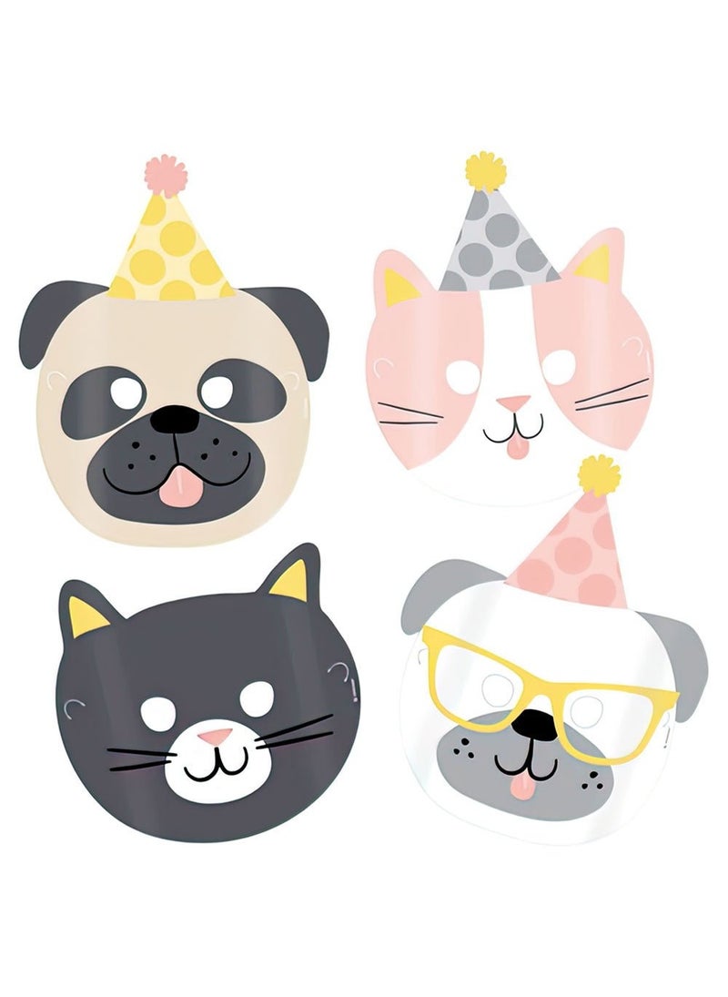 أقنعة هالو بيتس من الكرتون متعدد الألوان، عبوة من 8 قطع، 23 سم