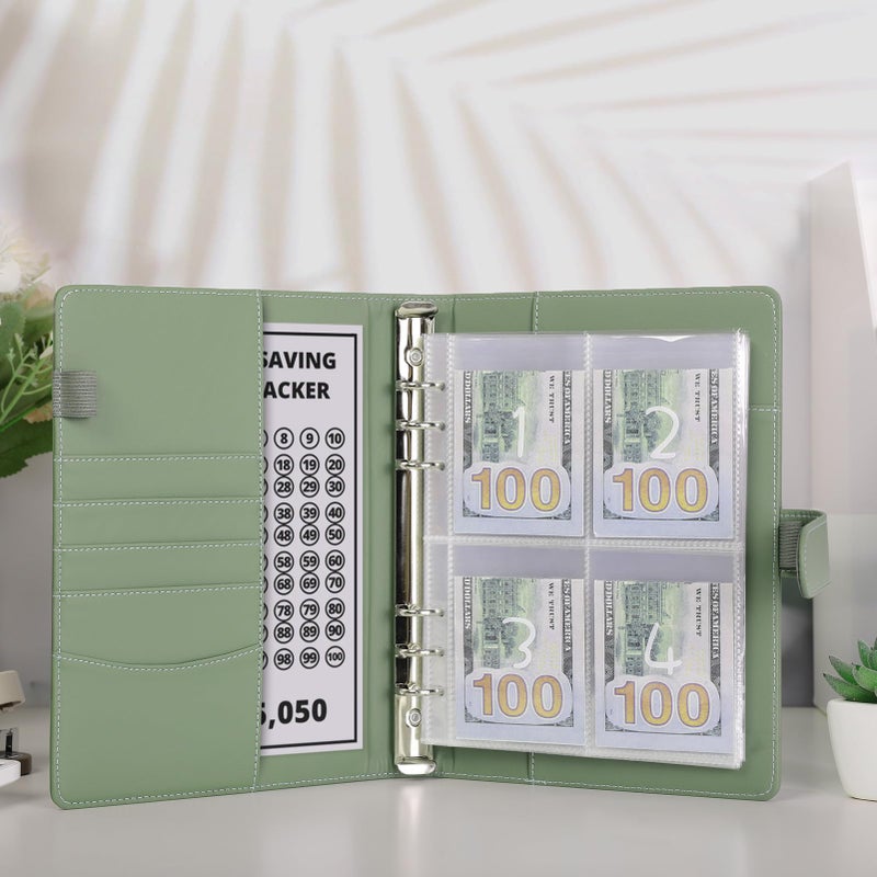 SKYDUE 100 Envelopes Money Savin Challenge Binder, A5 Money Saving Budget Binder with Cash Envelopes - Savings Challenges Book to Save $5,050 - Image 5