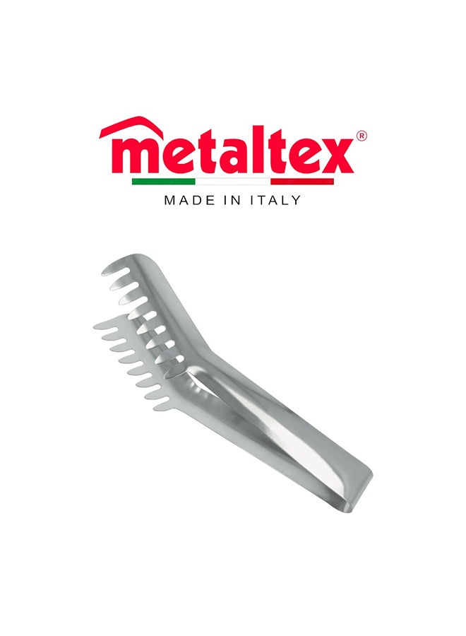 Metaltex Stainless Steel Spaghetti Tongs 19cm , 7-Tooth Pasta Server with Ergonomic Grip, Durable Noodle Tongs for Serving Spaghetti, Dishwasher Safe Kitchen Tool - Image 2