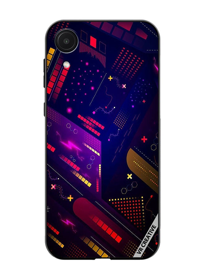 VR CREATIVE غطاء حماية لهاتف سامسونج جالاكسي A03 كور بتصميم تجريدي متعدد الألوان - Image 1