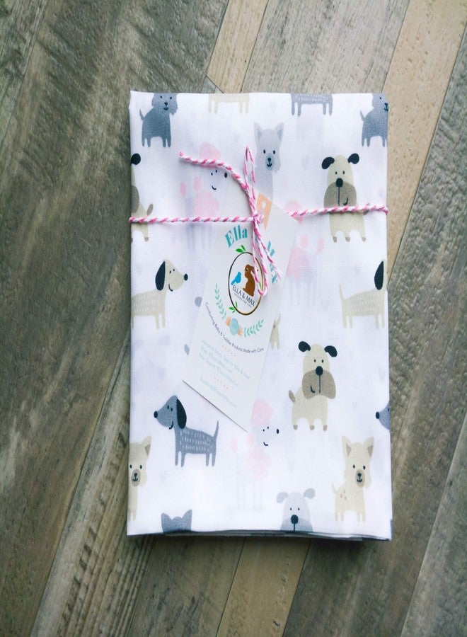 ELLA & MAX Puppy Toddler Pillow CASE. Dog Pillowcase Soft & Cuddly. Fits 13x18 & 14x19 Toddler Pillows. Easy to wash & no Ironing. Handmade in USA. Made of Luxury Microfiber Fabric. (Puppy Print) - Image 5