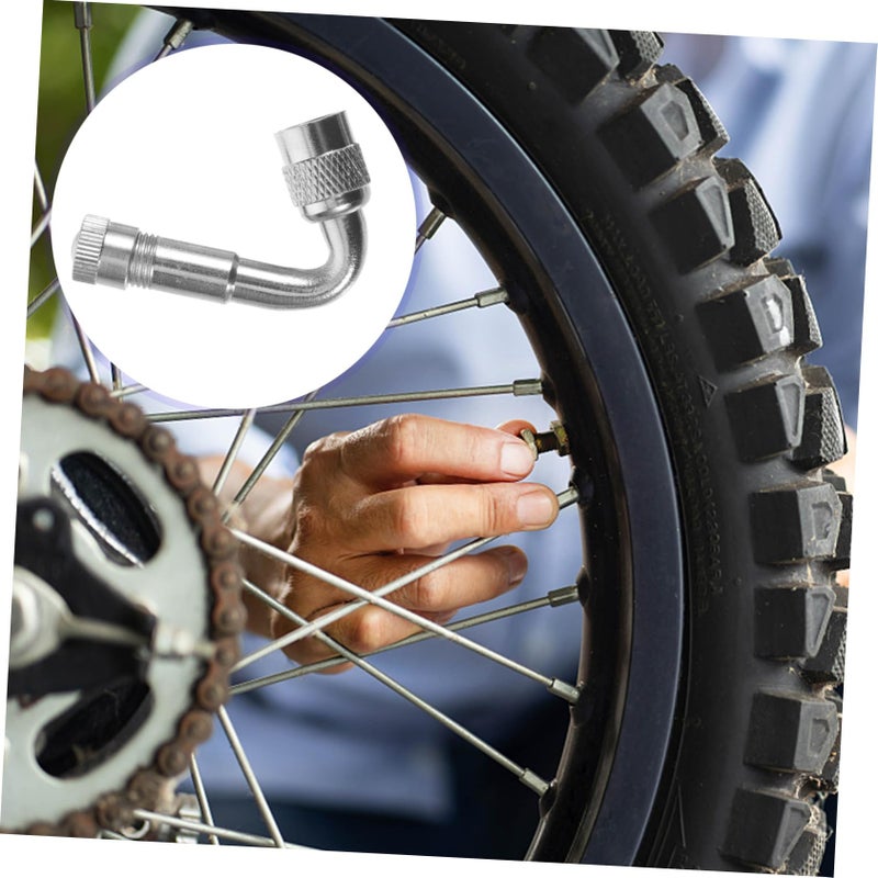 Silver Tire Valve Stem Extension Adapters 12pcs Easy to Install for Car Truck Motorcycle - Image 4