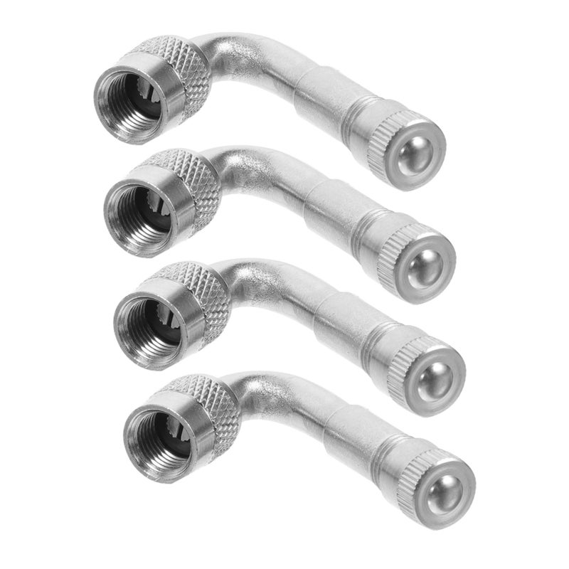 Silver Tire Valve Stem Extension Adapters 12pcs Easy to Install for Car Truck Motorcycle - Image 2