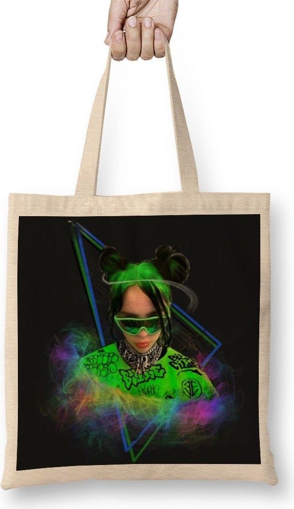 Baskı Dükkanı Print Shop Billie Eilish 09 Tote Bag Long Handle