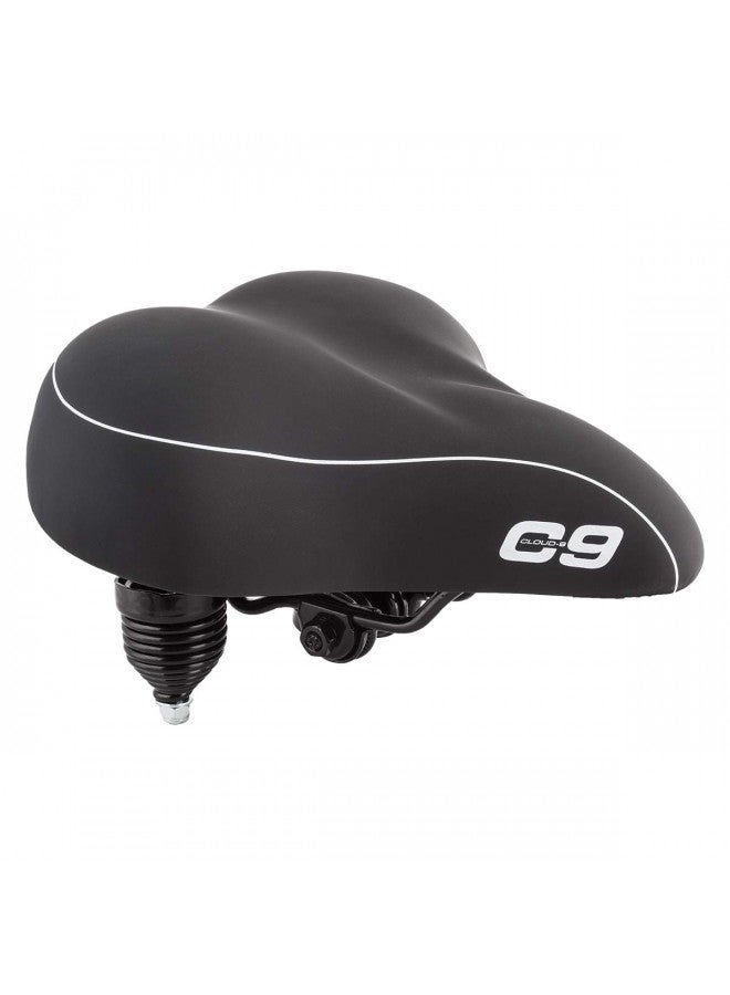 Cloud-9 Sunlite Cloud-9 Bicycle Suspension Cruiser Saddle, Cruiser Gel, Tri-color Black - Image 1