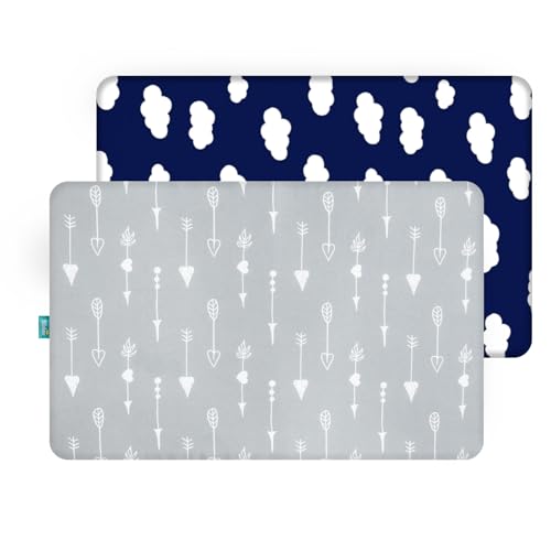 Biloban Pack and Play Sheets Fitted, 2 Pack Playard Sheet Fits for Graco Pack n Play Mattress, Mini Crib Sheets for Baby Boys & Girl - Image 1