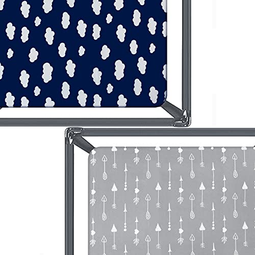 Biloban Pack and Play Sheets Fitted, 2 Pack Playard Sheet Fits for Graco Pack n Play Mattress, Mini Crib Sheets for Baby Boys & Girl - Image 5