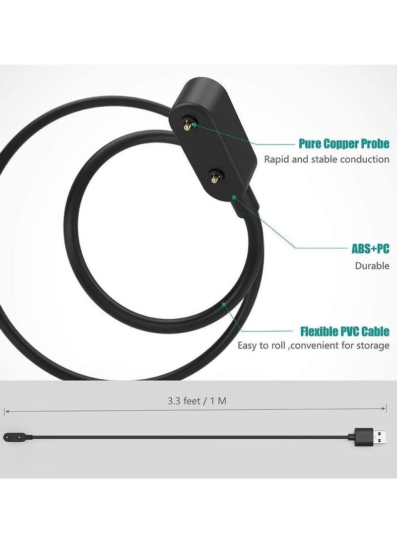 Charger Compatible with Huawei Watch Fit Mini, Honor Band 6, Huawei Band 6 7, Huawei 4X, Honor Watch ES - Magnetic USB Charging Cable 3.3ft 100cm - Smartwatch Accessories - Black - Image 4