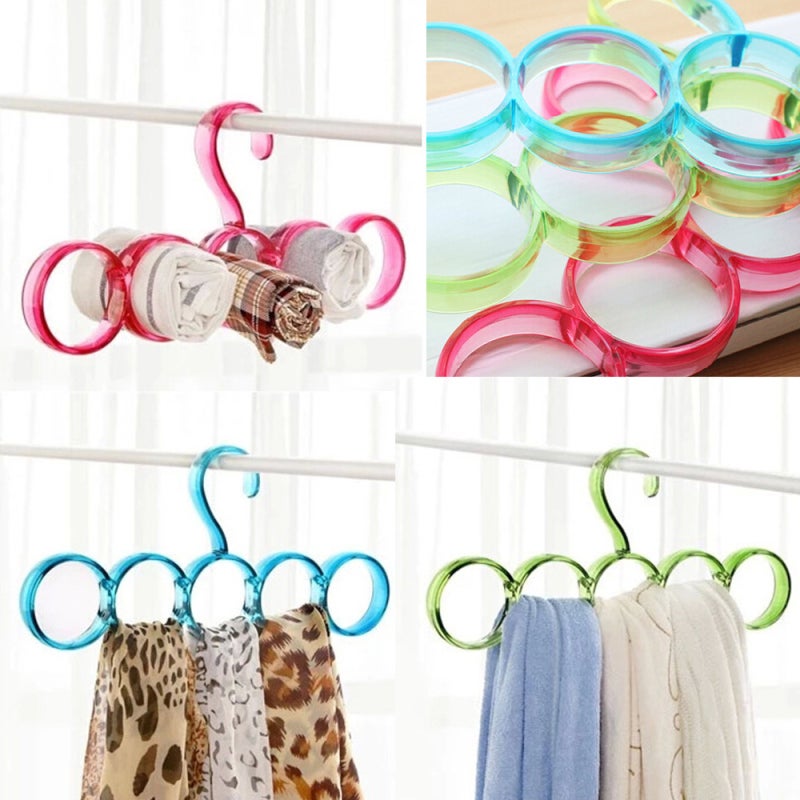 Scarf Hanger 20-Hook Space-Saving Design - Premium Quality Accessory Organizer for Home Closet, Retail Shop Wardrobe Storage - Image 2