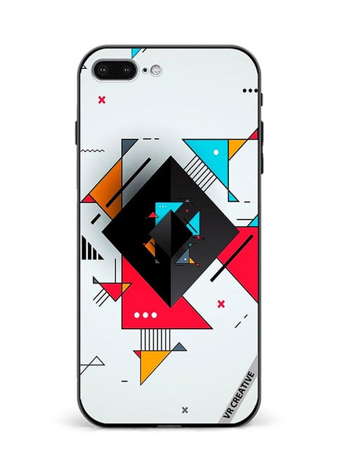 Protective Case Cover For Apple iPhone 7 Plus/8 Plus Geometric Abstract Design Multicolour