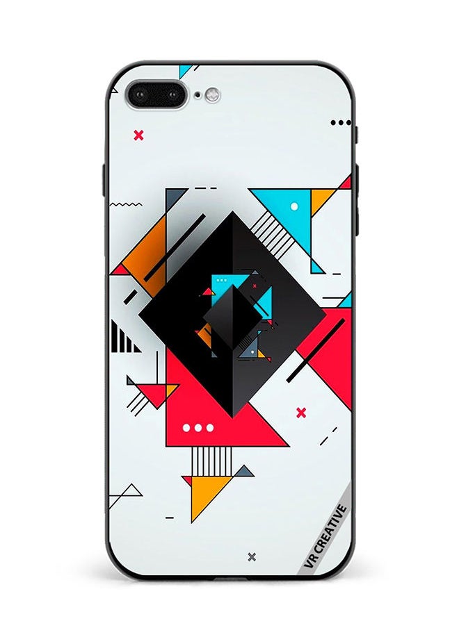 Protective Case Cover For Apple iPhone 7 Plus/8 Plus Geometric Abstract Design Multicolour