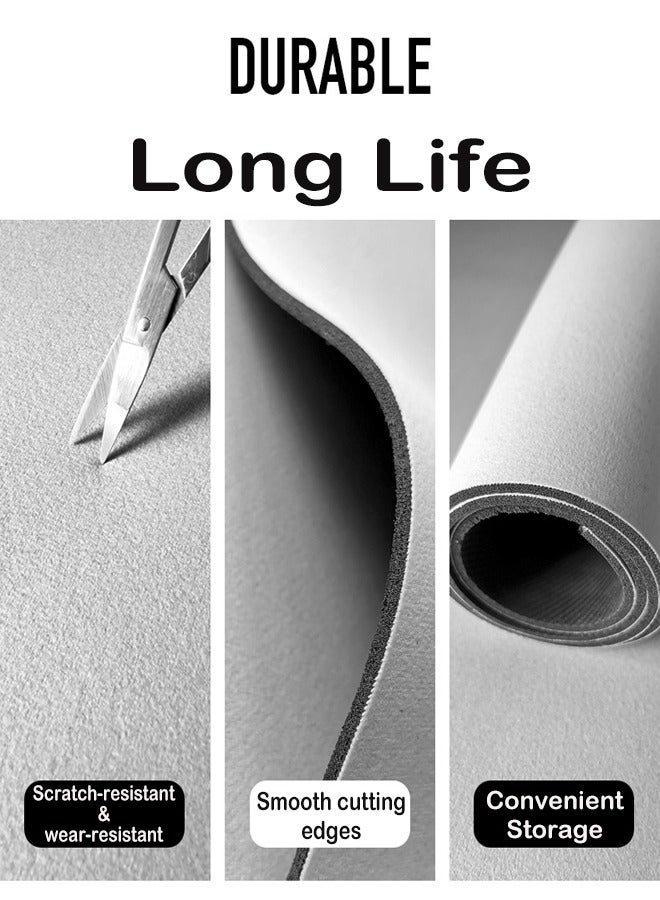 ZCM-HAPPY Super Absorbent Soft Floor Carpet Slip-Resistant Bathing Room Rug, Diatom Mud Microfiber Bath Mat, Strong Quick-Drying, Easy to Clean 50x80cm  - Image 3