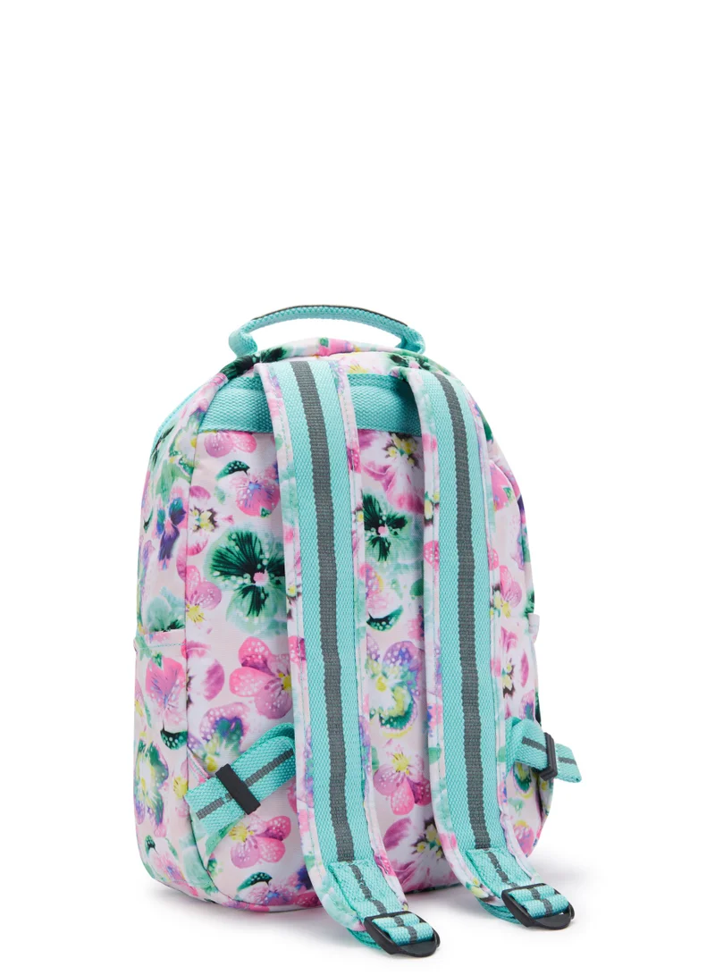 kipling Seoul S Small Backpack (With Laptop Protection)Aqua Blossom - I53577EC