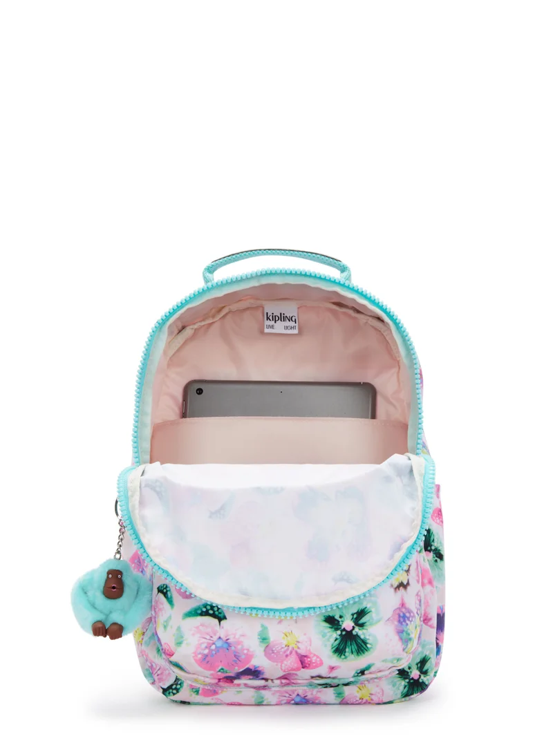 kipling Seoul S Small Backpack (With Laptop Protection)Aqua Blossom - I53577EC