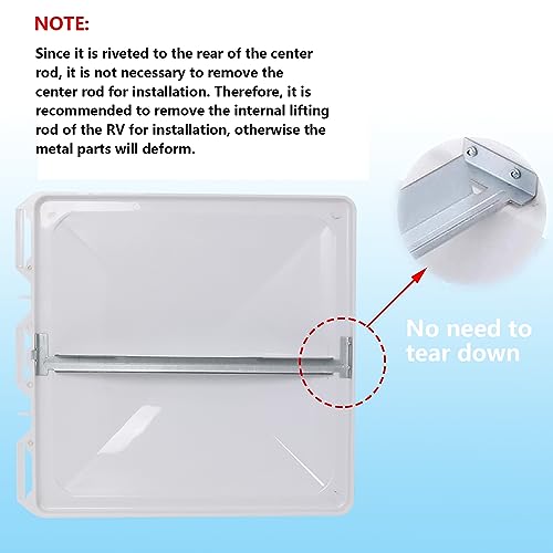 Swess RV Roof Vent Cover for Jensen Metal Roof Vents Suitable for 13" x 13" Motorhome Roof Vent Cover Camper Trailer - Image 5