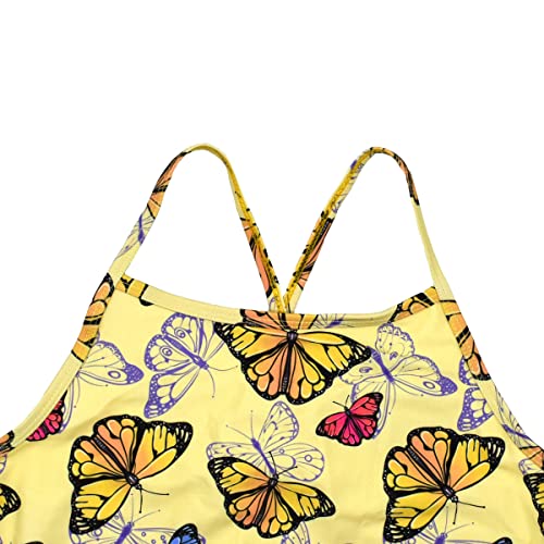 HONISEN Big Girls One Pieces Swimsuit Cute Swimwear Bathing Suits Butterfly 7T - Image 3