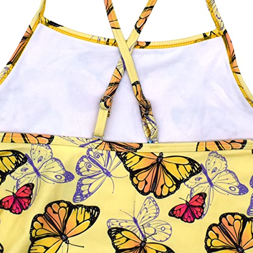 HONISEN Big Girls One Pieces Swimsuit Cute Swimwear Bathing Suits Butterfly 7T - Image 5