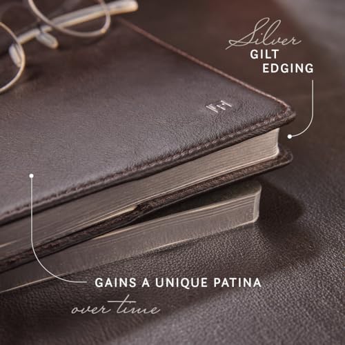 Leatherpress Luxury Leather Refillable Journal/Writing Notebook for Men & Women, Reusable Full-grain Leather Cover, 120gsm Thick Paper, Blank, Dotted, Lined Refills - Image 5