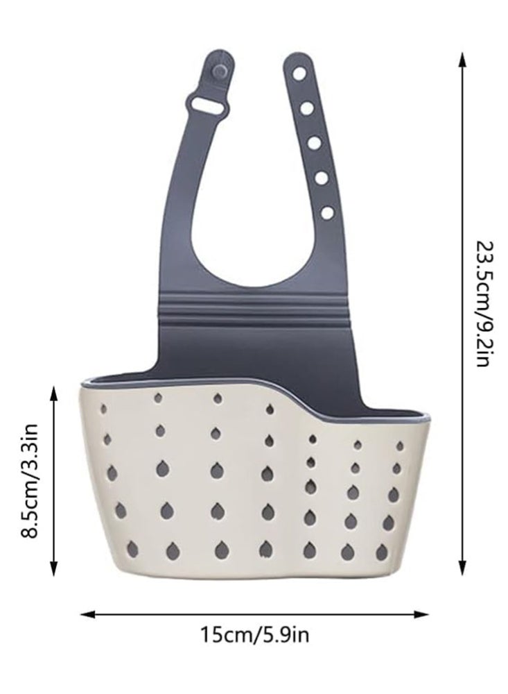 موندا رف حوض المطبخ، سلة تخزين الحوض، حامل رف تصريف إسفنج الصابون للإسفنج والصابون وفرش التنظيف وملحقات الحوض - Image 2