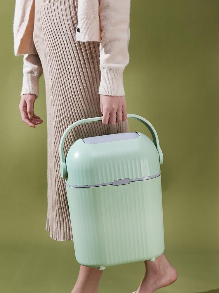 BLURISM BLURISM Handheld swing lid Trash Can Kitchen Cabinet Doors Hanging Garbage Bin Bathroom Toilet Trash Cans Food Waste Bin Compost Trash Cans Kitchen Bathroom Accessories  - Image 1