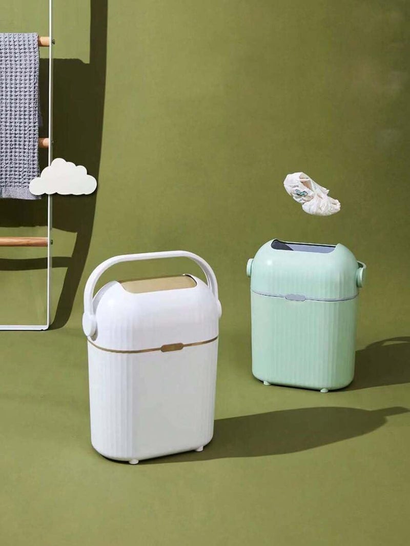 BLURISM BLURISM Handheld swing lid Trash Can Kitchen Cabinet Doors Hanging Garbage Bin Bathroom Toilet Trash Cans Food Waste Bin Compost Trash Cans Kitchen Bathroom Accessories  - Image 2