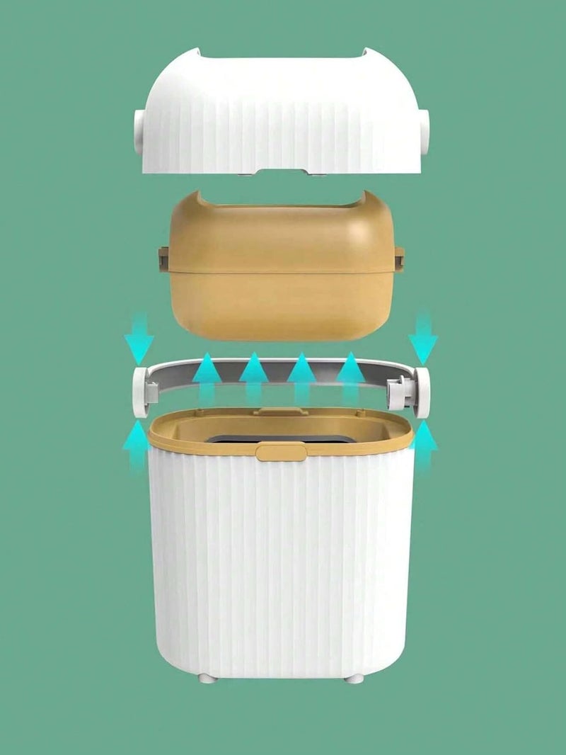 BLURISM BLURISM Handheld swing lid Trash Can Kitchen Cabinet Doors Hanging Garbage Bin Bathroom Toilet Trash Cans Food Waste Bin Compost Trash Cans Kitchen Bathroom Accessories  - Image 4