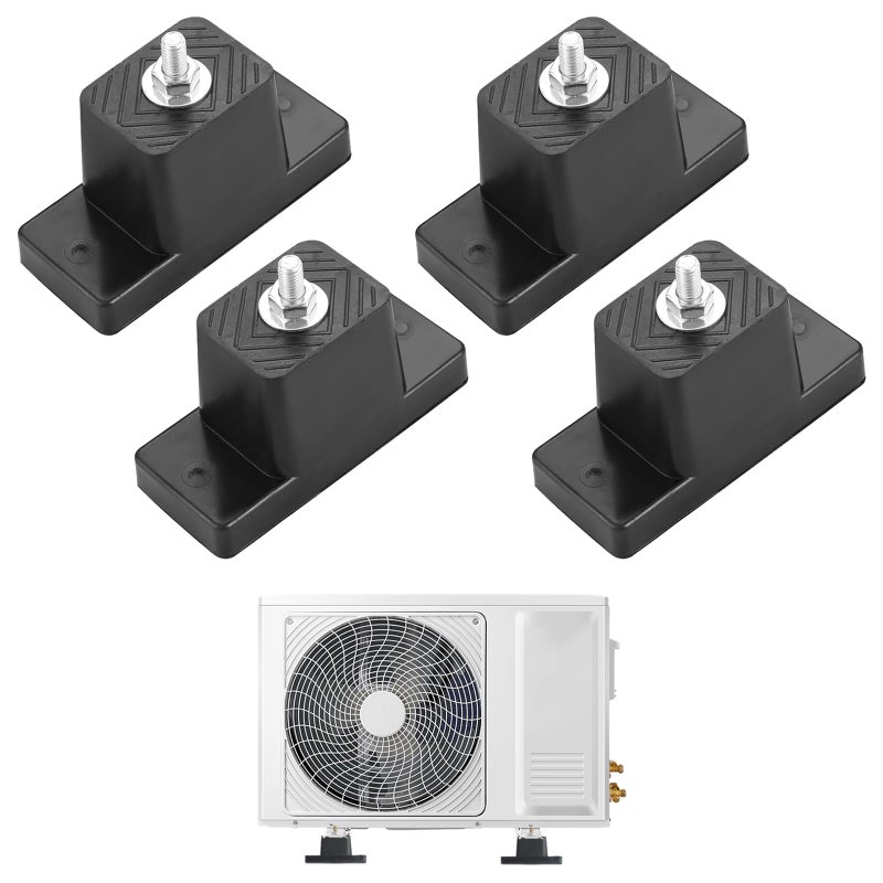 NATGAI 4Pack Rubber Vibration Isolator Mounting BracketAir Conditioner Mounting Bracket for Outdoor Mini Split Air Conditioner Condenser
