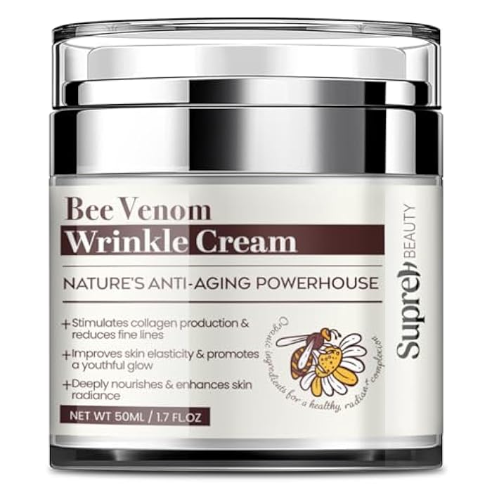 SupreH Bee Venom Wrinkle Cream: Wrinkle Cream for Women with Bee Venom Hyaluronic acid Niacinamide and Peptides - for fine lines and face firming 50 - Image 1