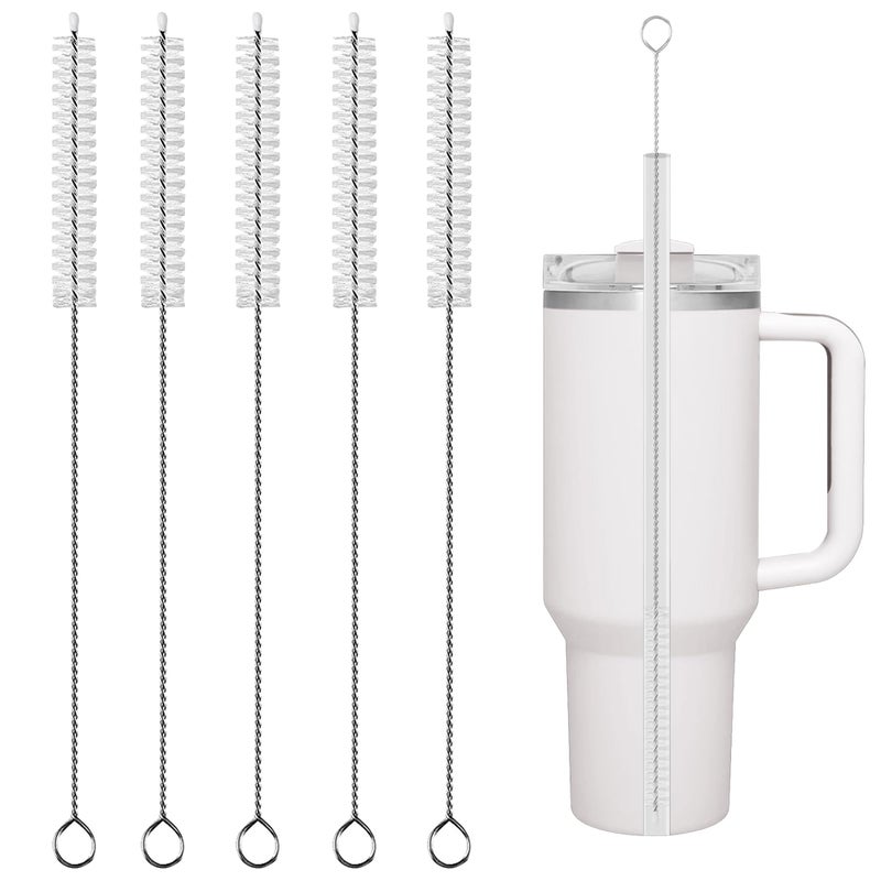 Stanley Straw Cleaner Brush Reusable Extra Long for 403020 oz Stanley Mug 10mm Wide Drinking Straws Cleaning Brush for Sippy Cup Water Bottle and Tubes 5Pcs