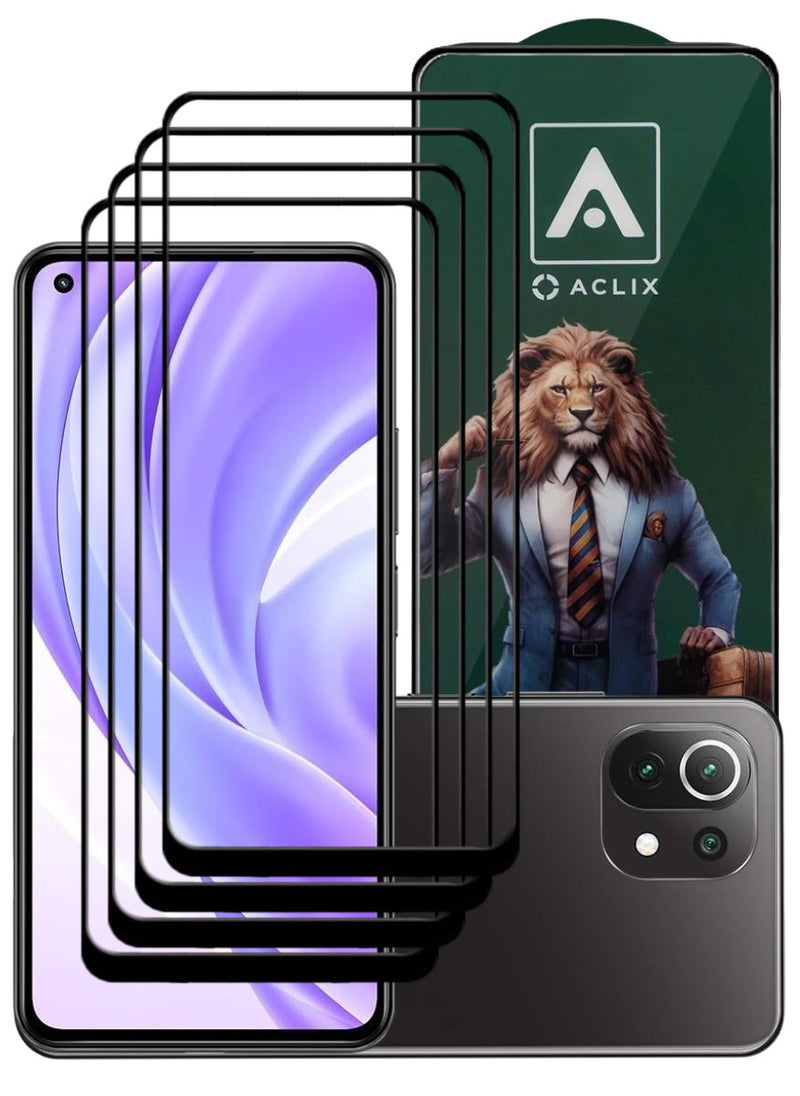 ACLIX 4 Pieces Antistatic ESD Dustproof Premium Quality High Definition Tempered Glass Screen Protector Designed For Xiaomi Mi 11 Lite - Image 1