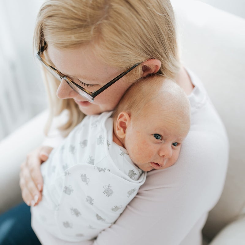 HALO 100% Cotton Sleepsack Swaddle, 3-Way Adjustable Wearable Blanket, TOG 1.5, Lamb Scribble White, Small, 3-6 Months - Image 3