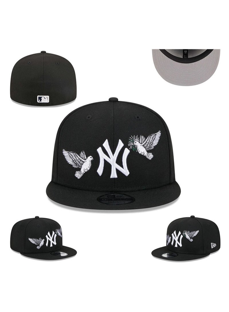 NEW ERA 3D Embroidered Fitted Baseball Team Cap with Closed Back for Sun Protection-57.7CM