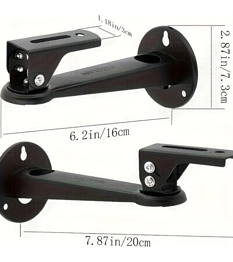 White Adjustable Iron Wall Mounted Projector Bracket Metal Projector Stand - Image 1